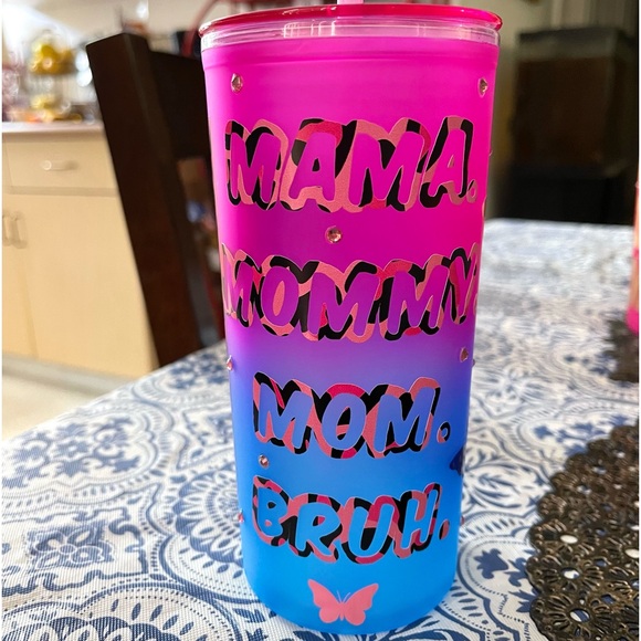 Custom Tumbler 21 oz MOM Bling Rhinestone Cup Handcrafted New - Picture 2 of 10